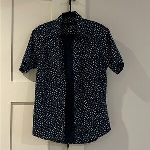 Michael Kors Dark Blue Patterned Casual Shirt